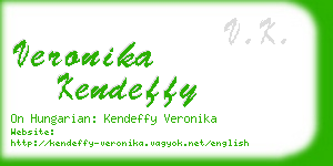 veronika kendeffy business card